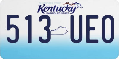 KY license plate 513UEO
