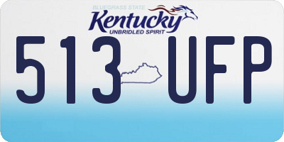 KY license plate 513UFP