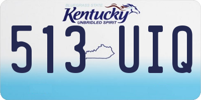 KY license plate 513UIQ