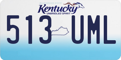 KY license plate 513UML