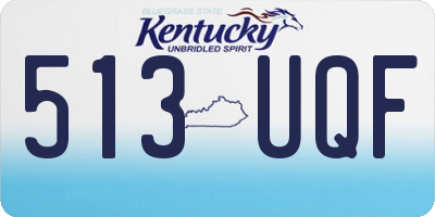 KY license plate 513UQF