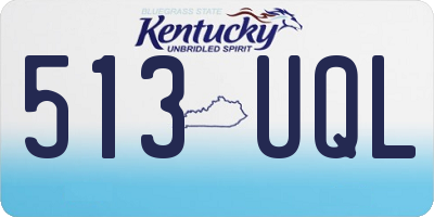 KY license plate 513UQL