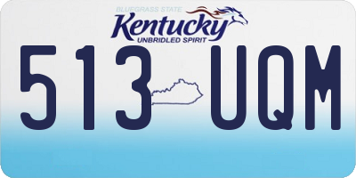 KY license plate 513UQM