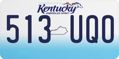 KY license plate 513UQO