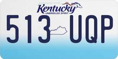 KY license plate 513UQP