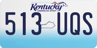 KY license plate 513UQS