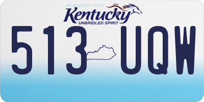 KY license plate 513UQW