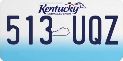 KY license plate 513UQZ
