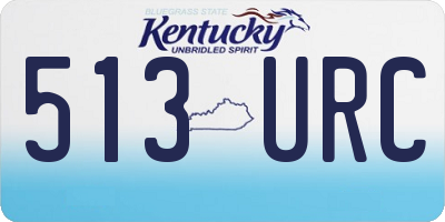 KY license plate 513URC