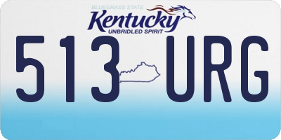KY license plate 513URG
