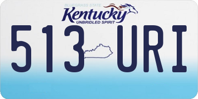 KY license plate 513URI