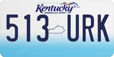 KY license plate 513URK