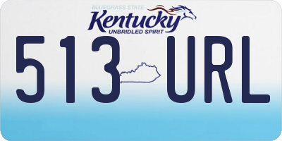 KY license plate 513URL
