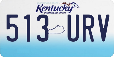 KY license plate 513URV