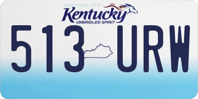 KY license plate 513URW