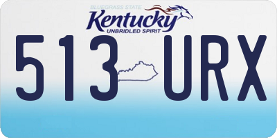 KY license plate 513URX