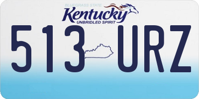 KY license plate 513URZ