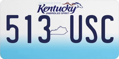 KY license plate 513USC