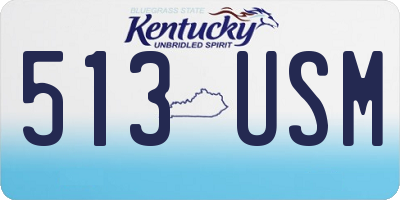 KY license plate 513USM