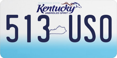 KY license plate 513USO