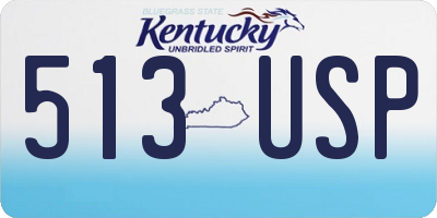 KY license plate 513USP
