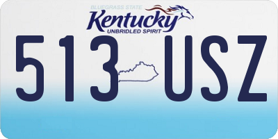 KY license plate 513USZ