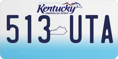 KY license plate 513UTA