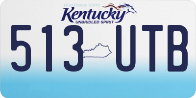 KY license plate 513UTB