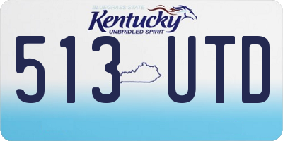 KY license plate 513UTD
