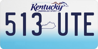 KY license plate 513UTE