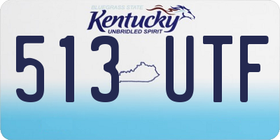 KY license plate 513UTF