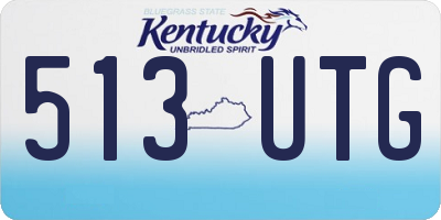 KY license plate 513UTG