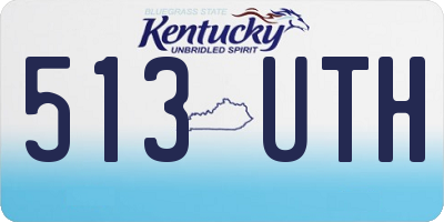 KY license plate 513UTH