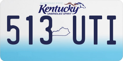 KY license plate 513UTI
