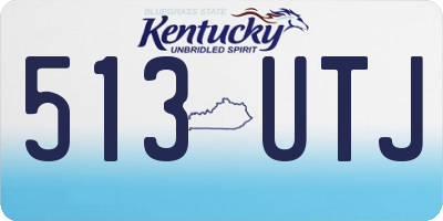 KY license plate 513UTJ