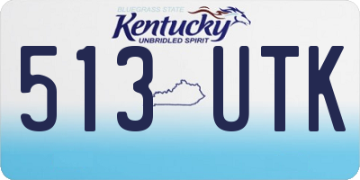 KY license plate 513UTK