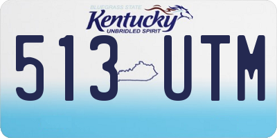 KY license plate 513UTM
