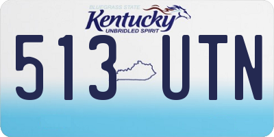 KY license plate 513UTN
