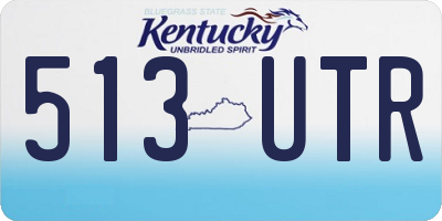 KY license plate 513UTR
