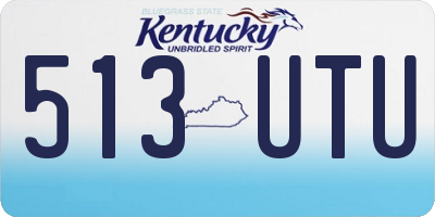 KY license plate 513UTU