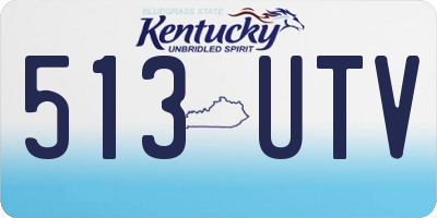 KY license plate 513UTV