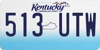 KY license plate 513UTW