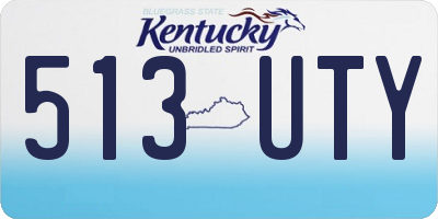 KY license plate 513UTY