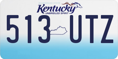 KY license plate 513UTZ