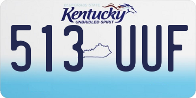 KY license plate 513UUF
