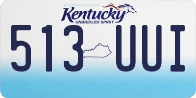 KY license plate 513UUI