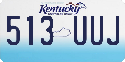 KY license plate 513UUJ