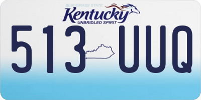 KY license plate 513UUQ