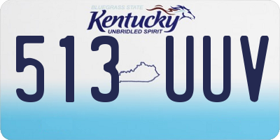 KY license plate 513UUV