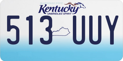 KY license plate 513UUY
